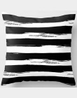 Gorąca sprzedaż piękna czarny biały szary poszewka na poduszkę podwójne boki wzór kwadratowe poduszki domu kreatywny kolorowa po