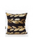 YOYIHOME Nordic styl złoty brązujący poszewki na poduszki luksusowe geometryczne bawełniana poszewka na poduszkę biała sypialnia