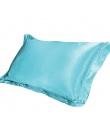 Urijk gładka emulacji Ice Silk pościel poszewka na poduszkę jednolity kolor symulacja jedwabne pojedyncze poszewka na poduszkę m