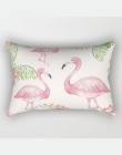 Podwójne boki tropical flamingo poszewka na poduszkę zwierząt poszewki na poduszki ładny wzór prostokąt poszewki na poduszki dom