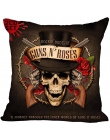 Guns N Roses poszewka na poduszkę na poduszki dekoracyjne do domu pokrywa niewidoczne zapinana na zamek rzuć poszewki na poduszk
