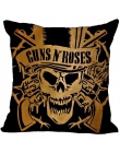 Guns N Roses poszewka na poduszkę na poduszki dekoracyjne do domu pokrywa niewidoczne zapinana na zamek rzuć poszewki na poduszk