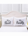 2 sztuk/zestaw europa pościel poszewki na poduszki piękny moda poszewka na poduszkę ślub walentynki prezent para królowa biały s