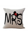 Kreatywny bawełniana pościel Cartoon para pan i pani Mickey Mouse pan prawo rzuć poszewka na poduszkę tekstylia domowe