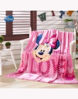 Disney Cartoon różowy Minnie Mickey Mouse miękki flanelowy koc rzut dla dziewczynek dzieci na kanapa z funkcją spania kanapa 150