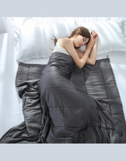 SunnyRain 1-sztuka bawełna ważony koc dla dorosłych dekompresji grawitacji koce pomoc snu ciśnienia ważonej kołdra