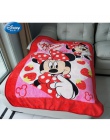 Disney czerwony i niebieski Mickey Minnie Mouse Super ciepły miękki koc rzut dla dzieci dziewczyny prezent urodzinowy 100x140 cm