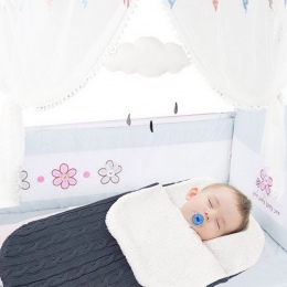 Urijk wysokiej jakości zima jesień ciepłe noworodka dziecko Knitting śpiwory miękkie niemowląt produkty dla noworodków koce Slee