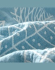 2018 liści niebieski wątku ręcznik koc lato dzianiny kołdra 150x200 cm/200x230 cm tkanina bawełniana klimatyzacja Nap kołdra