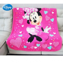 Disney gorący różowy słodkie serce miłość Minnie Mouse miękkie koral polarowe dziewczyny rzut koc na kanapa z funkcją spania kan