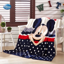Dekoracyjny miękki kocyk z flaneli z bohaterami Disneya Myszka Mickey Minnie ciepła modna narzuta dziecięca