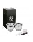 Kapsułki Nespresso Reutilisable stal nierdzewna (Inox) 2 w 1 użycie Nespresso wielokrotnego napełniania kapsułki Crema Espresso 