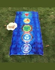 Lepszej jakości wykonane z bawełny czechy indie Mandala koc 7 Chakra tęczowe paski Tapestry Beach rzuć ręcznik mata do jogi