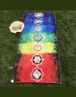 Lepszej jakości wykonane z bawełny czechy indie Mandala koc 7 Chakra tęczowe paski Tapestry Beach rzuć ręcznik mata do jogi
