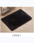Sztuczna wełna dywan prostokąt/kwadratowy dekoracji Faux Mat poduszka na siedzenie zwykły skóry futra zwykły puszyste dywany zmy