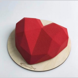 SHENHONG 3D diament miłość serce deser ciasto formy Pop Silikonowe formy sztuki 3D mus do pieczenia ciasta Silikonowe Moule deko
