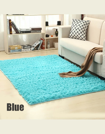 Miękkie dywan z długim włosiem dla pokoju gościnnego europejski domu ciepłe pluszowe dywaniki podłogowe puszyste maty dla dzieci