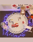 Home decor dla dzieci pokój dywan okrągły 150*150 cm fox mata do zabawy dla dzieci Patchwork koc piknikowy ANITSLIP tapetes para