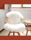 DIDIHOU futro Faux sztuczne dywan z owczej skóry nadający się do prania poduszka na siedzenie puszyste dywaniki owłosione wełna 
