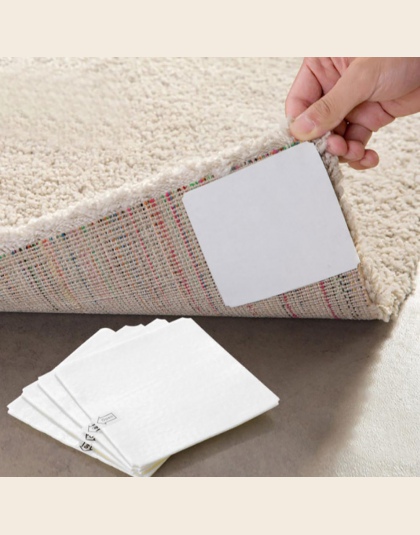 10*10 cm 4 sztuk klej Anti-slip Non tkany dywan mata taśma klejąca naklejka chwytak pasty domu akcesoria do toaleta wc podłogowe