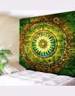 Duży rozmiar ściany Mandala gobelin czeski ozdoba na ścianę dywan koc joga mata dekoracyjne w stylu Vintage zielony gobelin dla 