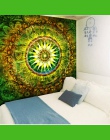 Duży rozmiar ściany Mandala gobelin czeski ozdoba na ścianę dywan koc joga mata dekoracyjne w stylu Vintage zielony gobelin dla 