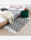 Retro dywan na kanapie salon sypialnia dywan bawełna frędzle przędzy barwione 60x130 cm bieżnik narzuta gobelin do dekoracji dom