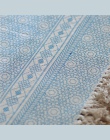 Retro dywan na kanapie salon sypialnia dywan bawełna frędzle przędzy barwione 60x90 cm bieżnik narzuta gobelin do dekoracji domu