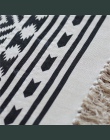 Retro dywan na kanapie salon sypialnia dywan bawełna frędzle przędzy barwione 60x90 cm bieżnik narzuta gobelin do dekoracji domu