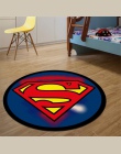 Okrągły dywan Batman Superman drukowane miękkie dywany antypoślizgowe dywaniki superbohatera krzesło do pracy na komputerze maty