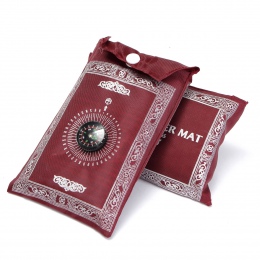 100x60 cm czerwony kieszonkowy przenośny dywan modlitewny na kolanach poli mata do kompas muzułmanin Islam wodoodporny dywanik m