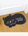 Kot kształt drzwi mata 38*58 cm Anti-slip Floormat kuchnia dywan wc Tapete absorpcji wody dywan nie antypoślizgowe ganek mata CC