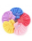 Nowy 5 kolor kolorowe czapka z daszkiem owinięte ręczniki z mikrofibry łazienka czapki jednolity Superfine szybko suche włosy ka
