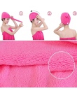 Koral aksamitne suche włosy ręcznik kąpielowy z mikrofibry szybkie suszenie Turban Super chłonne damskie Czepek do włosów Wrap z