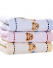 100% czystej bawełny dla dzieci mały ręcznik kreskówka niedźwiedź ręcznik chusteczka miękkie dobra absorpcja wody przenośne dla 