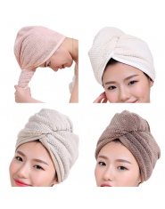 Kolorowe turbany dla kobiet do suszenia włosów wygodne chłonne ręczniki na głowę pudrowy róż kremowy brązowy