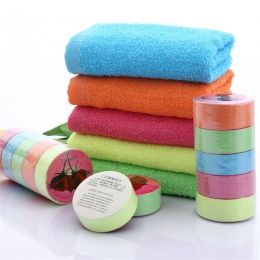 1 PC losowy kolor ręczniki kompresujące duże 100% bawełna włókniny wielokolorowy przenośny ręcznik podróżny wysokiej jakości, pr
