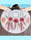 XC USHIO okrągły ręcznik plażowy z frędzlami Dream Catcher z nadrukiem z mikrofibry 150 cm na lato pływanie piknik koc z nadruki