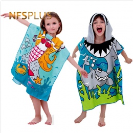 Dziecko ręcznik kąpielowy z kapturem Poncho dzieci dzieci szlafrok ręczniki szlafrok szybkie suche chłonne ściereczki z mikrofib