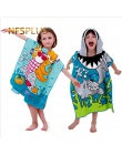 Dziecko ręcznik kąpielowy z kapturem Poncho dzieci dzieci szlafrok ręczniki szlafrok szybkie suche chłonne ściereczki z mikrofib