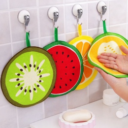 Sprzedaż ręcznie ręcznik silne wchłanianie wody słodkie owoce w kształcie wiszące typu dla dzieci chusteczka ręcznik kuchenny Ca