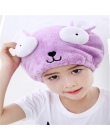 Miękkie dla dzieci specjalne suche Czepek do włosów ręcznik śliczne ręcznik kąpielowy suchy kapelusz silnie chłonący suszenie dł