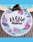 XC USHIO 2019 New Arrival moda liść 450G okrągły ręcznik plażowy z frędzlami z mikrofibry 150 cm piknik koc do jogi okrycie plaż