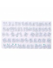 64 sztuka z tworzywa sztucznego alfabet Cookie Cutter zestaw kremówka frezy formy górnej i dolnej przypadku w stylu Art Deco num