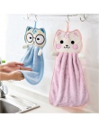 Cute Baby przedszkole królik ręcznik maluch miękkie pluszowe kreskówki zwierząt Wipe wiszące ręcznik dla dzieci łazienka L3