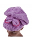 1 sztuk tekstylia domowe z mikrofibry stałe włosy Turban szybko suche włosy kapelusz owinięty ręcznik do kąpieli 5 kolory dostęp