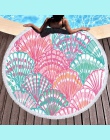 Lilly styl rozgwiazda okrągły ręcznik plażowy 150*150 cm z mikrofibry kwiatowy ręczniki kąpielowe 470G koc piknikowy nadmorski g