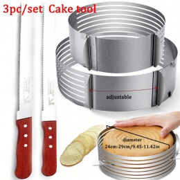 3 sztuk/zestaw regulowany ciasto warstwa cięcia mus kuchnia szef kuchni ząbkowane tosty nóż ciasto krajalnica urządzenie formy d