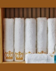 Haftowane Imperial Crown bawełna biały zestaw ręczników hotelowych ręczniki do twarzy do kąpieli ręczniki dla dorosłych myjka ch