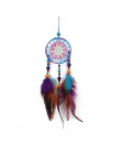 Indyjski wisiorek Dreamcatcher czeski styl Dream Catcher piór pomponem wiatr kuranty ozdoby powiesić dekoracja ścienna do domu